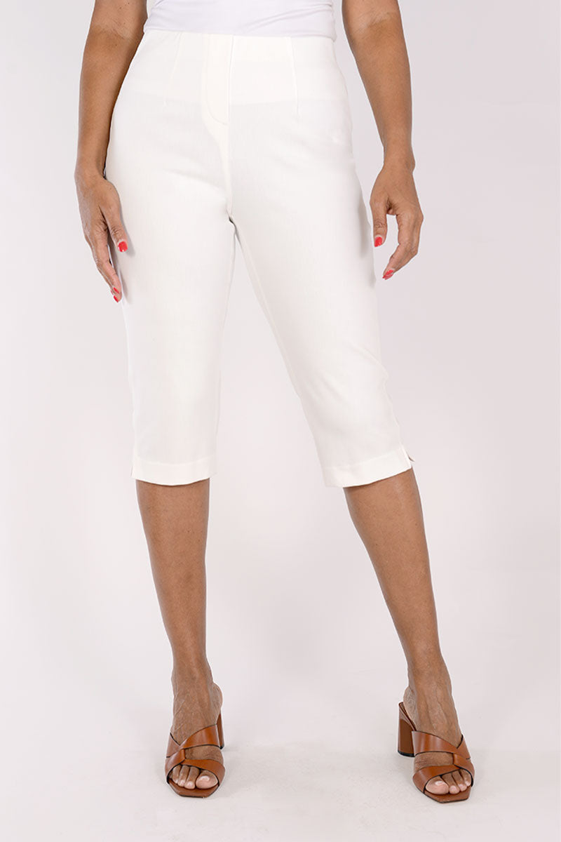 Holland Ave Julia High Waist Denim Pedal Pusher Capri Pants for Women - Casual Stretch Jeans for Summer, Travel & Everyday Wear