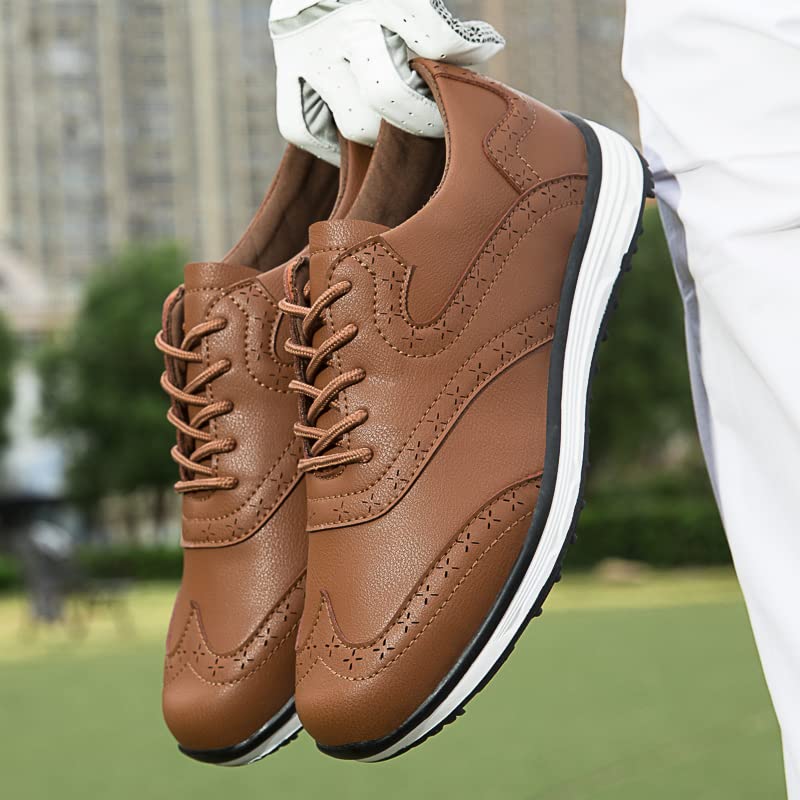 TauLene Men's Spikeless Waterproof Golf Shoes - Lightweight Professional Walking Footwear for Outdoor Golfing | Perfect for Casual Play, Practice & Comfortable All-Day Wear