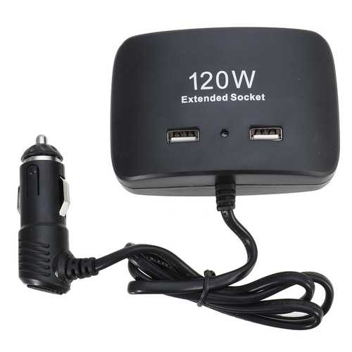 Bakeey Car Cigarette Lighter Plug Power Socket Charger - Dual USB Port Car Charger Adapter for iPhone Android Smartphones - Perfect for Road Trips & Daily Commuting
