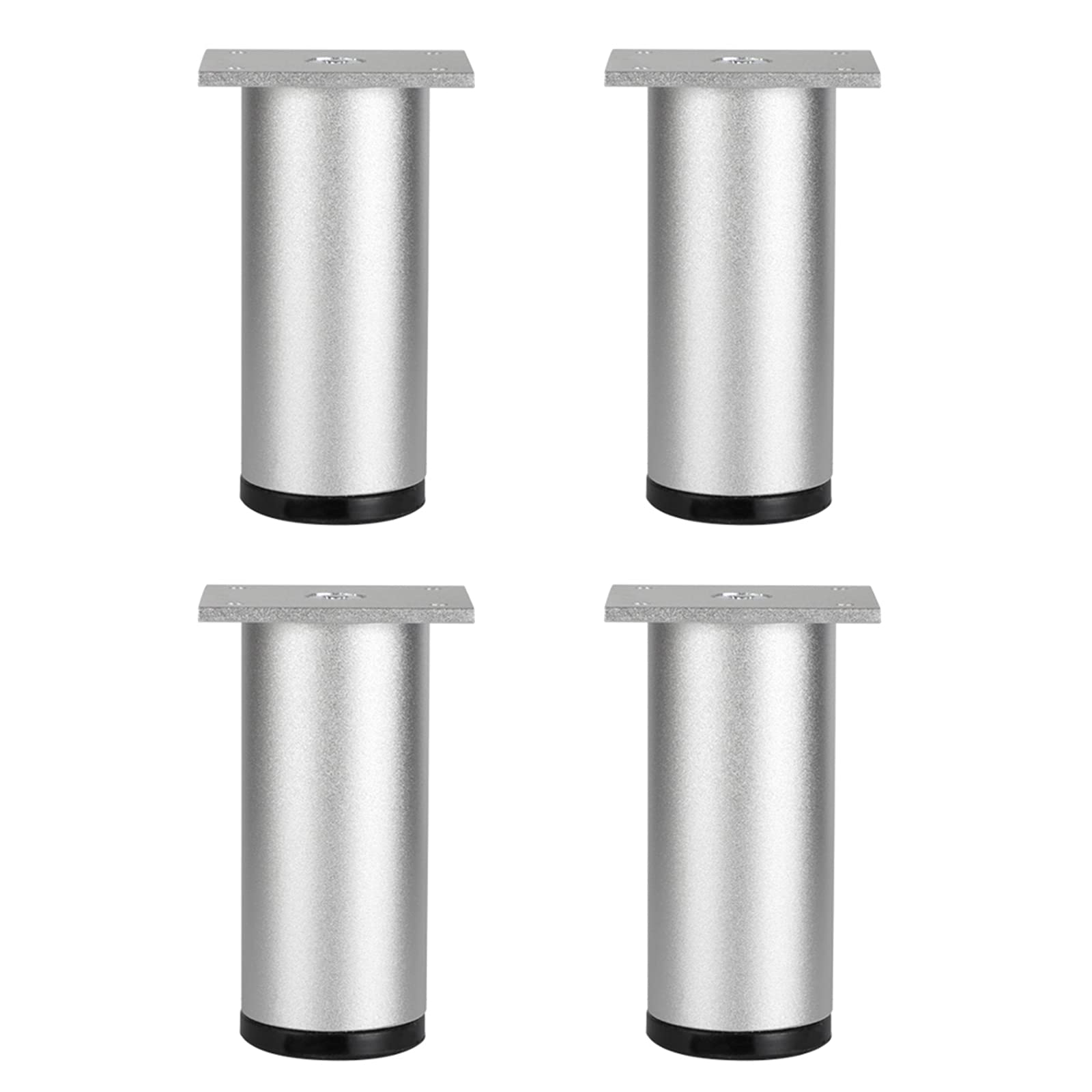 Adjustable Silver Furniture Legs - 4 Pack for Cabinets, Sofa & Tables