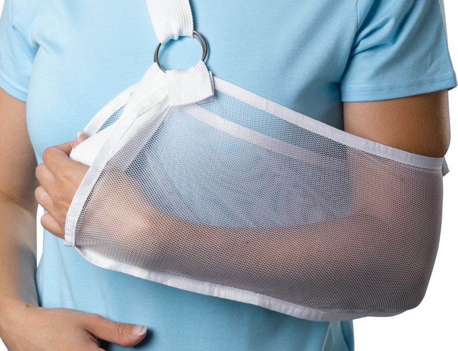 Premium White Large Mesh Arm Sling - Breathable Support for Shoulder Injuries & Post-Surgery Recovery (1 Count) - Ideal for Adults, Sports Injuries & Daily Comfort