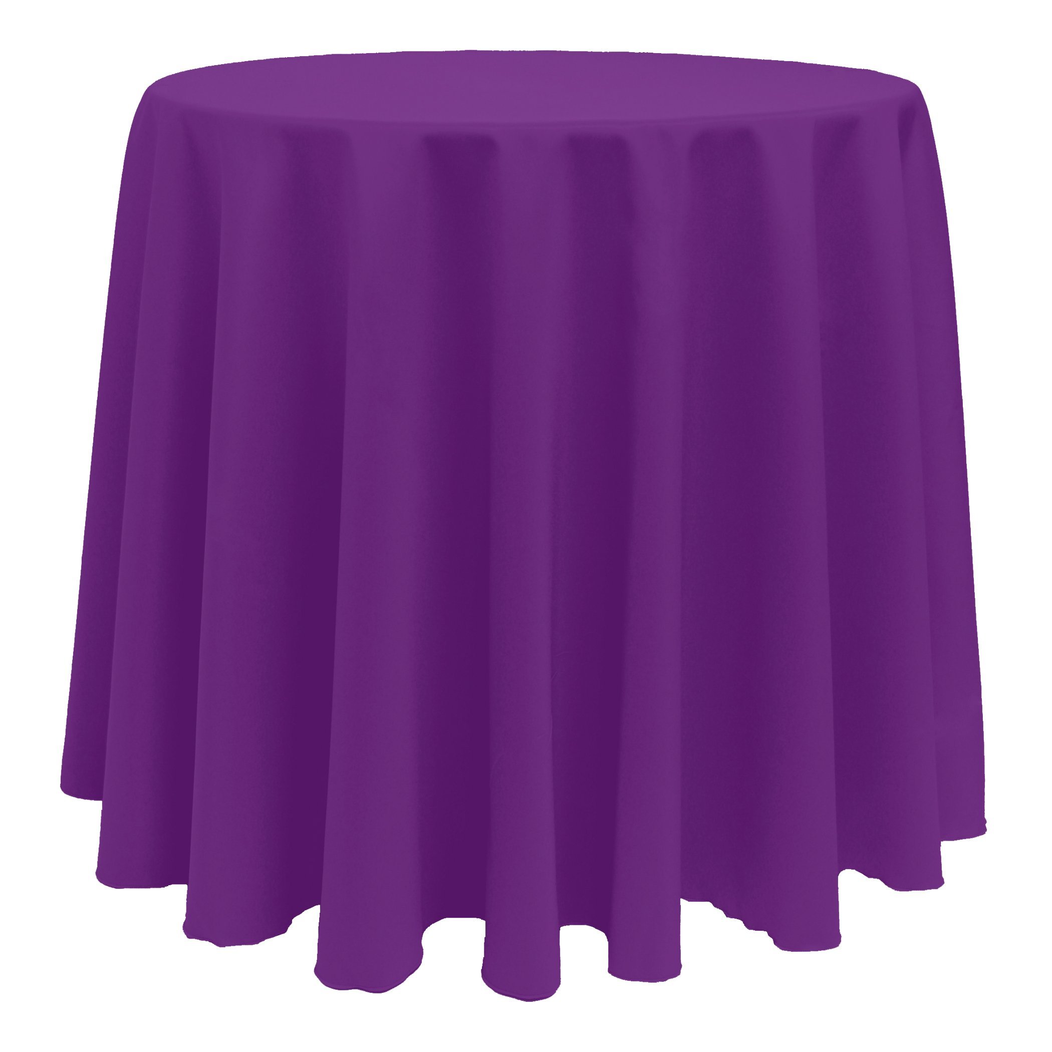 5-Pack 90-Inch Round Polyester Tablecloth - Wrinkle & Stain Resistant Linen-Like Fabric for Dining, Parties & Events - Elegant Plum Color