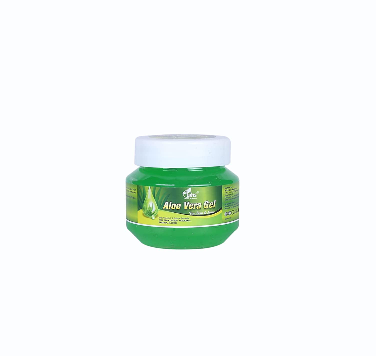 UVIS 100% Pure Aloe Vera Gel for Skin & Hair - Natural Moisturizer for Face, Acne Scars, Dark Circles - 8oz (225g) - Perfect for Sunburn Relief, Daily Hydration & Hair Conditioning