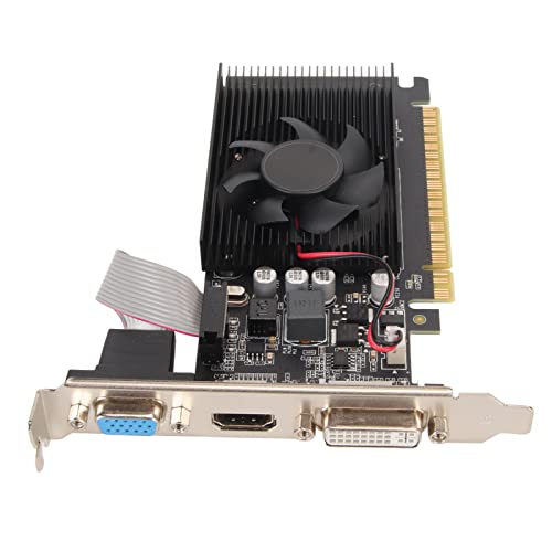 Jectse GT610 2GB 64bit GDDR3 PCIe 1.1 x16 Gaming Graphics Card with HDMI for Desktop PC - Perfect for Esports, Video Editing & 4K Multimedia