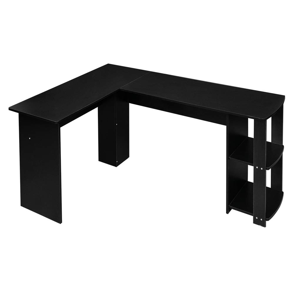 L-Shaped Computer Desk with Drawers for Small Spaces - Compact Home Office & Bedroom Corner Desk for Work & Study | Perfect for Apartments & Dorm Rooms