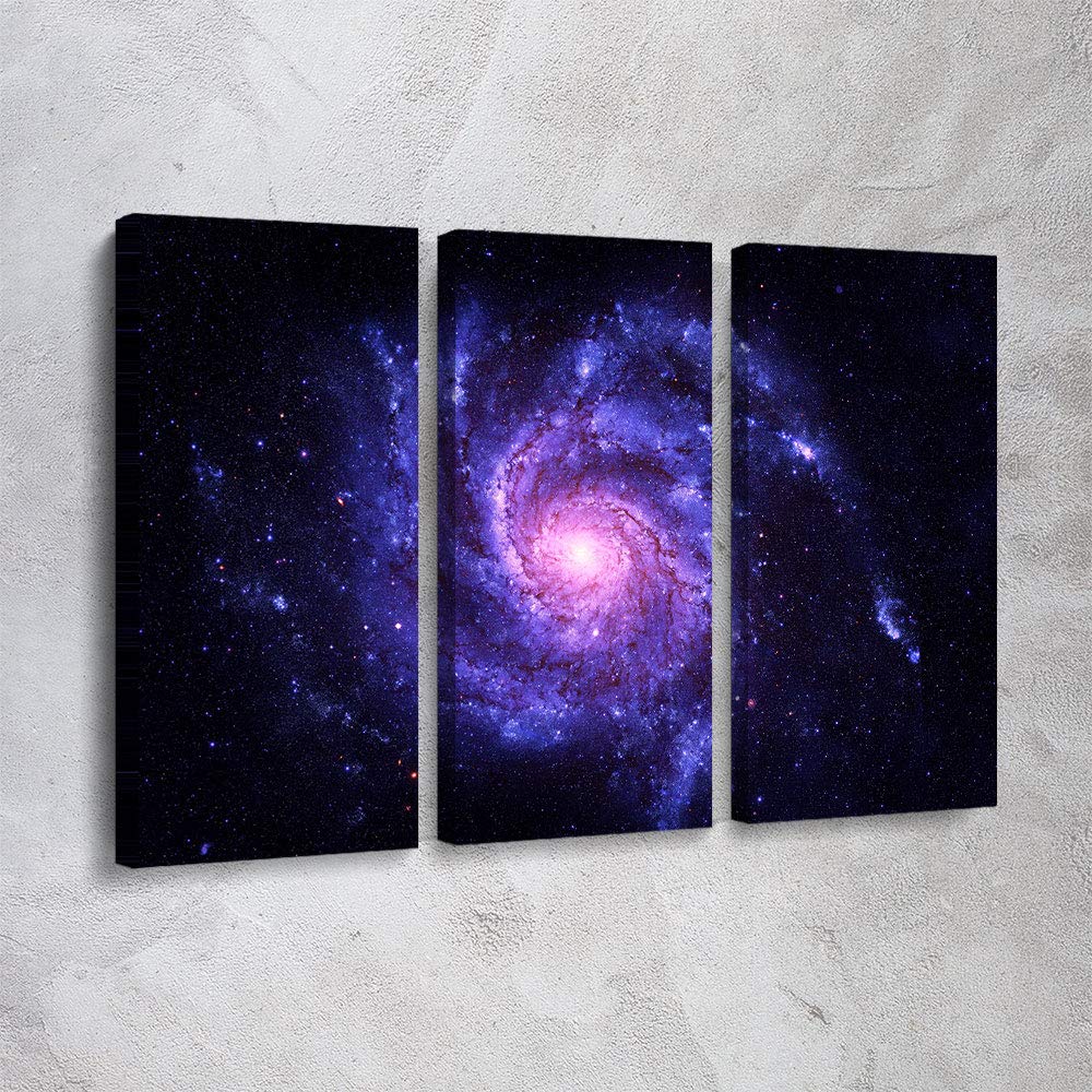 NASA Space Planets Astronomy Solar System Canvas Wall Art - 3 Piece Set, Universe Galaxy Nebula Earth Prints - Office & Home Decor, Ready to Hang | Made in USA | Perfect for Astronomy Lovers, Classroom Decor & Sci-Fi Themed Rooms