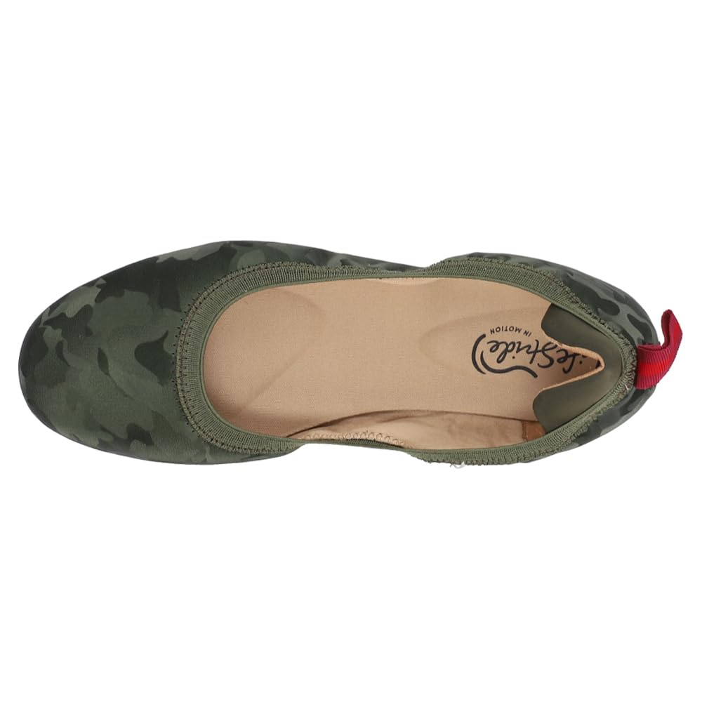 LifeStride Women's Devoted Black Camo Slip-On Flats - Comfortable Casual Shoes for Women | Perfect for Work, Travel & Everyday Wear
