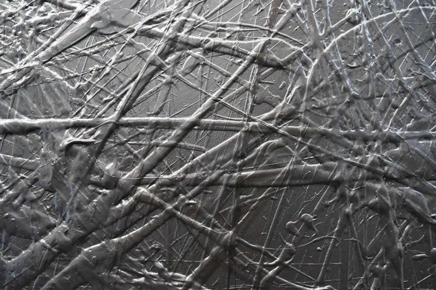 Blackest Magic 140cm x 100cm Black Textured Abstract Canvas Wall Art - Modern Home Decor for Living Room, Bedroom & Office