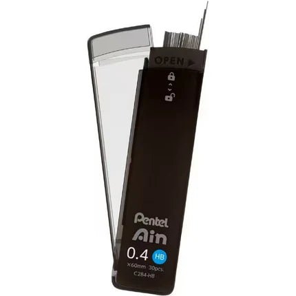 Pentel Ain Polysheath Pencil Lead Refills - 0.5mm HB #2 Graphite for Mechanical Pencils - Smooth Writing for School, Office & Sketching