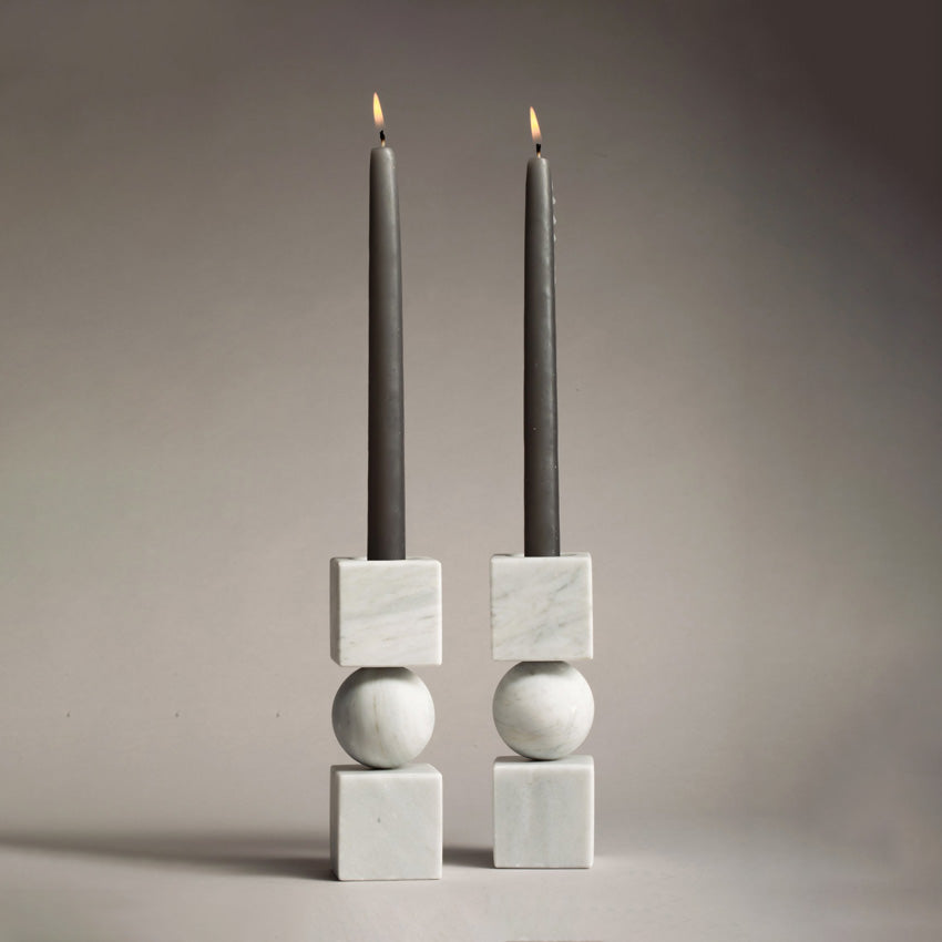 CDMX Design Bruci Totem Candle Holder - Modern Home Decor for Living Room, Bedroom & Meditation Spaces | Handcrafted Ceramic Candle Stand for Aromatherapy & Relaxation