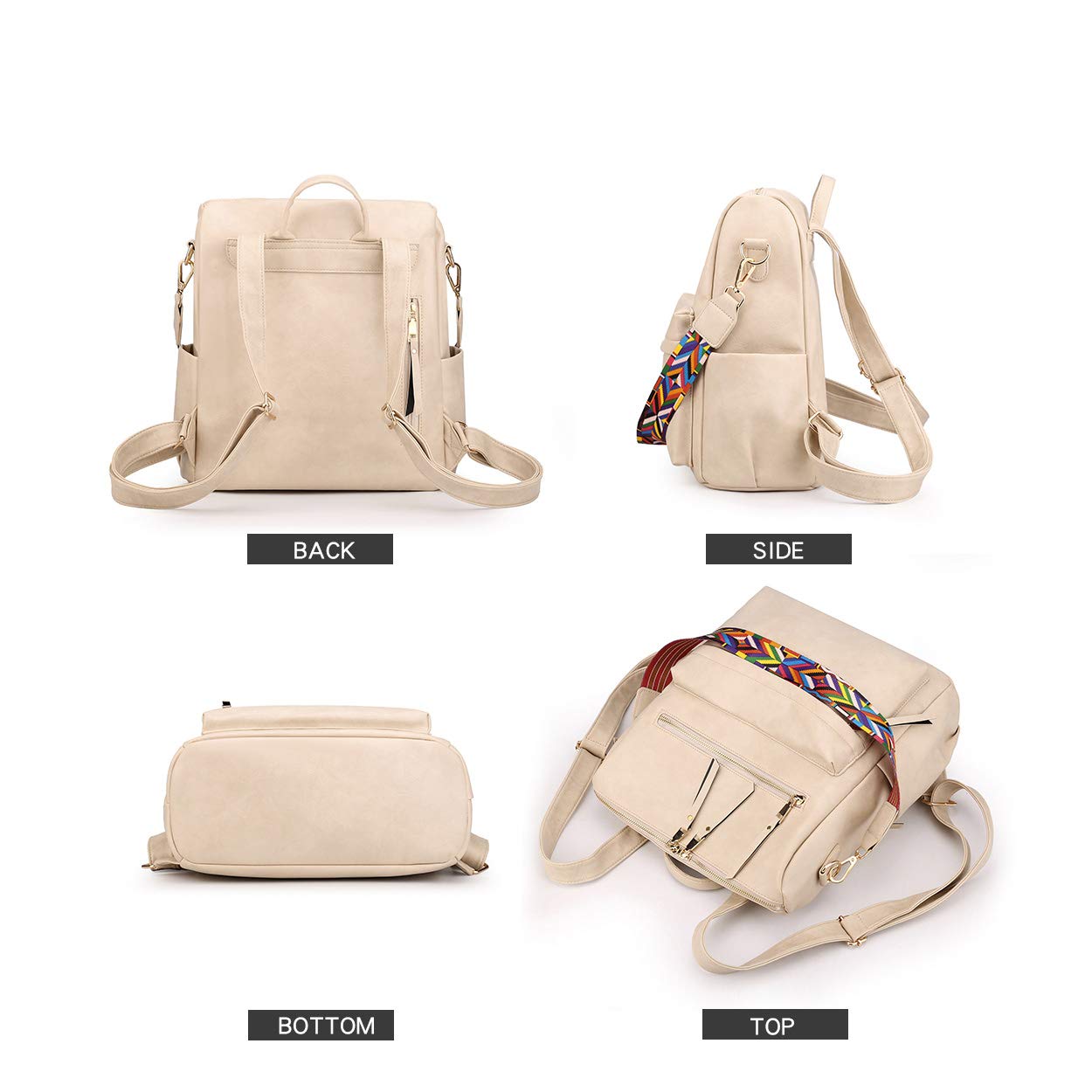 Stylish Women's Convertible Backpack Purse - Multipurpose Fashion Handbag for Shoulder Bag, Satchel & Travel | Perfect for Work, School, Commuting & Weekend Getaways