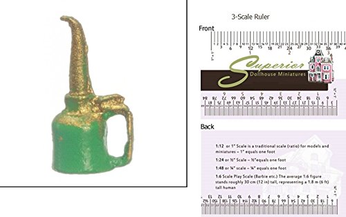 Miniature Oil Can for Dollhouse - Tiny Decorative Accessory for Dollhouse Scenes, DIY Crafts, and Model Train Sets - Perfect for Miniature Enthusiasts and Collectors