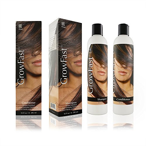 Growfast Hair Growth Shampoo & Conditioner Set - 2 Shampoos & 1 Conditioner (3 Bottles) for Thicker, Longer Hair - Perfect for Daily Hair Care & Scalp Nourishment