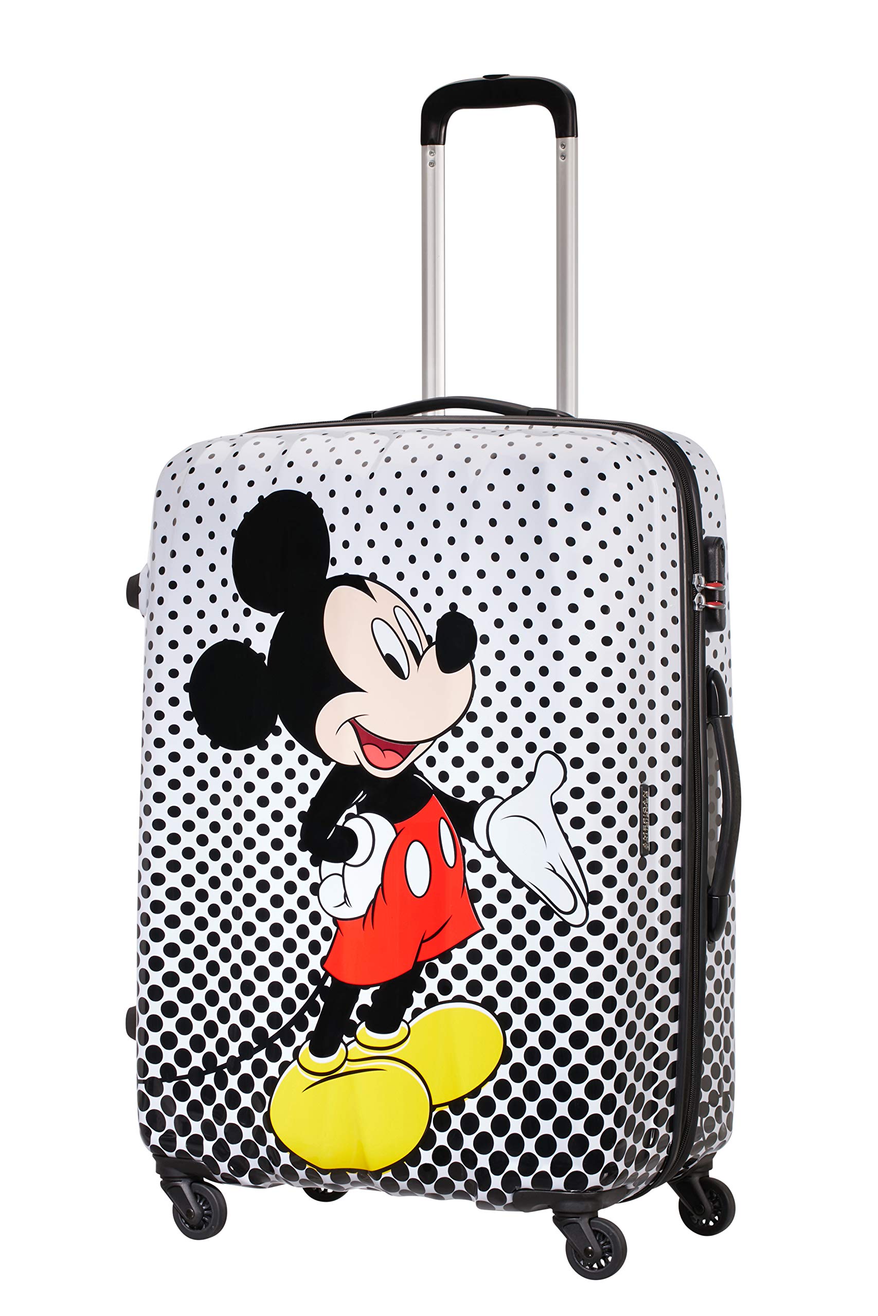 American Tourister Mickey Mouse Polka Dot Hand Luggage - 75 cm (88 L) Carry-On Suitcase for Travel, Airplane, and Weekend Trips - Multicolor Design for Kids and Adults