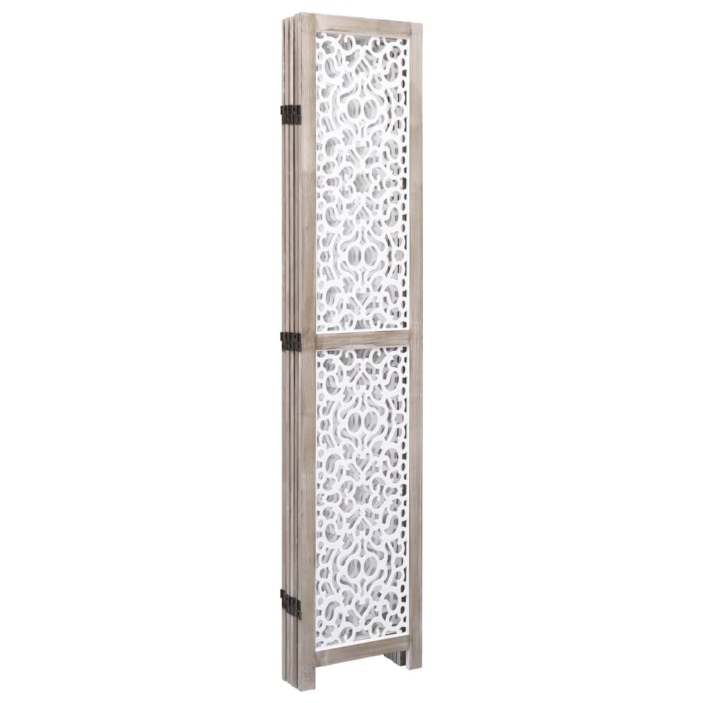 CHARMMA 5-Panel White Room Divider Screen - 68.9