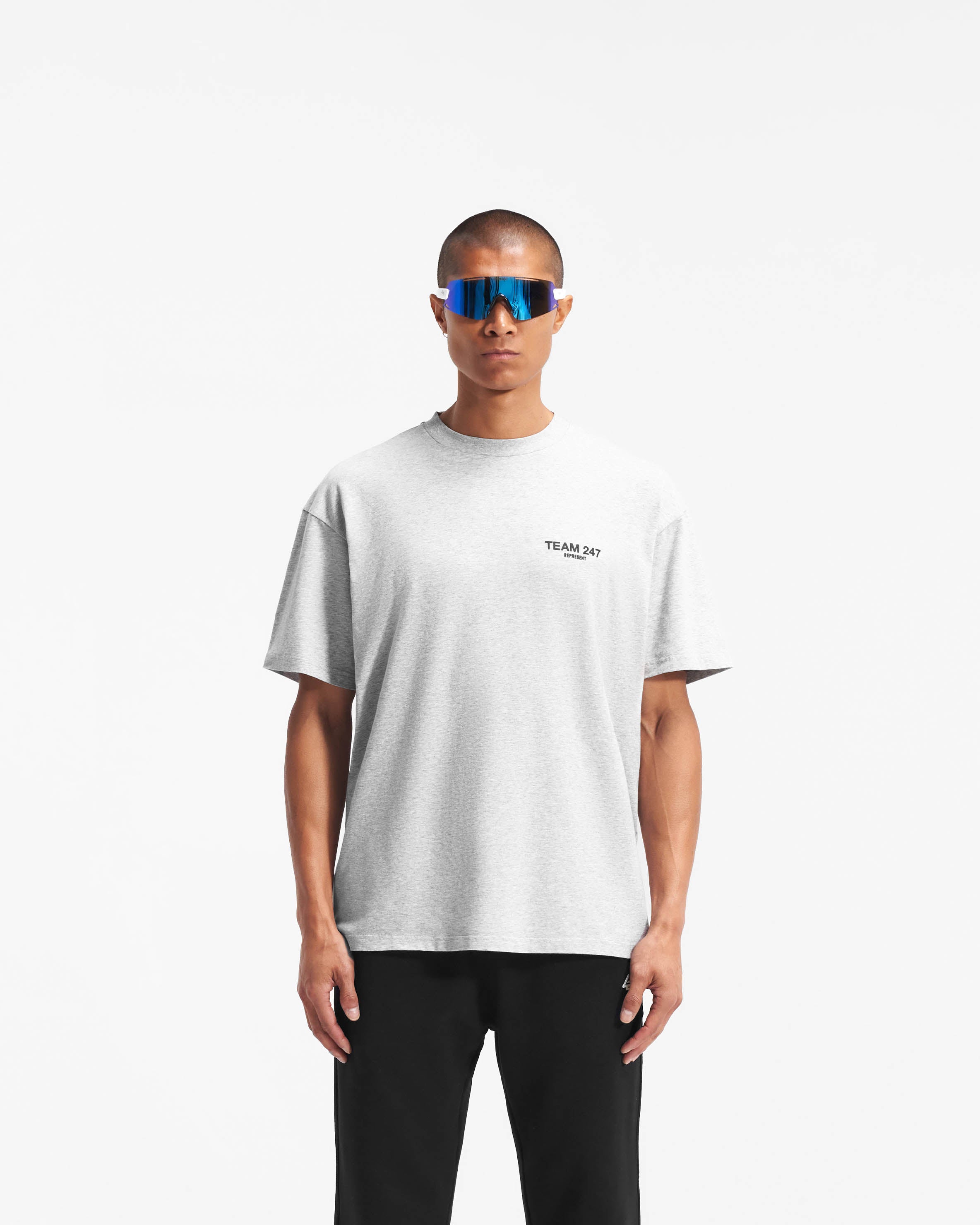 Team 247 Oversized T-Shirt for Men & Women - Soft Cotton Ash Grey Casual Tee - Perfect for Streetwear, Lounge & Everyday Comfort