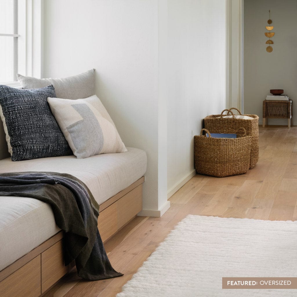 Padma Square Storage Baskets - Woven Decorative Bins for Home Organization - Perfect for Bedroom, Bathroom & Closet Storage