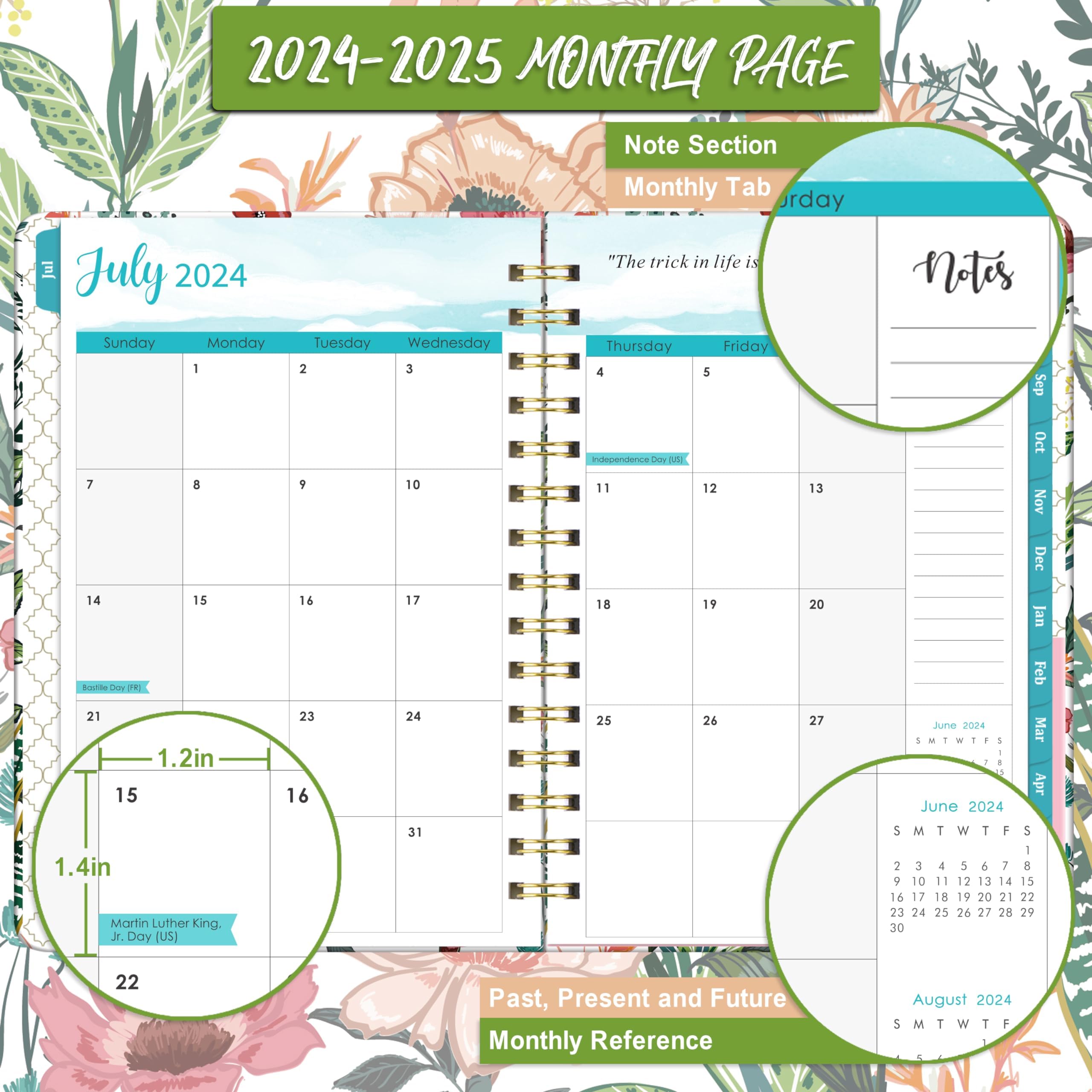 2024-2025 Academic Planner - Weekly & Monthly Student Planner (July 2024 to June 2025) - 6.4