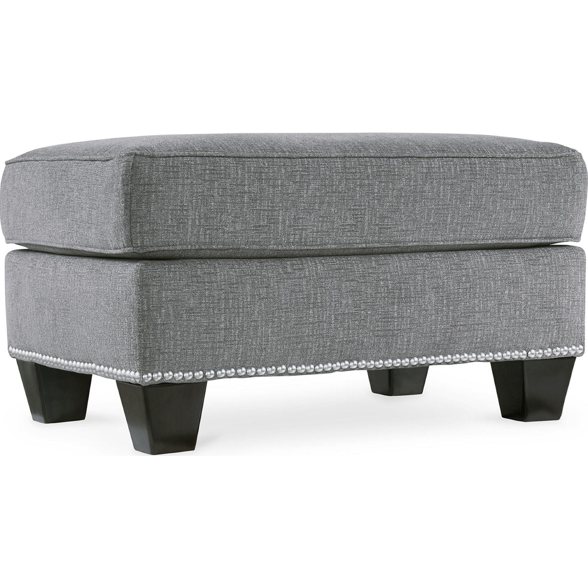 Barrali Ottoman Storage Bench with Tufted Upholstery - Modern Footrest Pouf for Living Room, Bedroom & Entryway - Soft Gray (Fog) - Perfect for Extra Seating & Home Decor