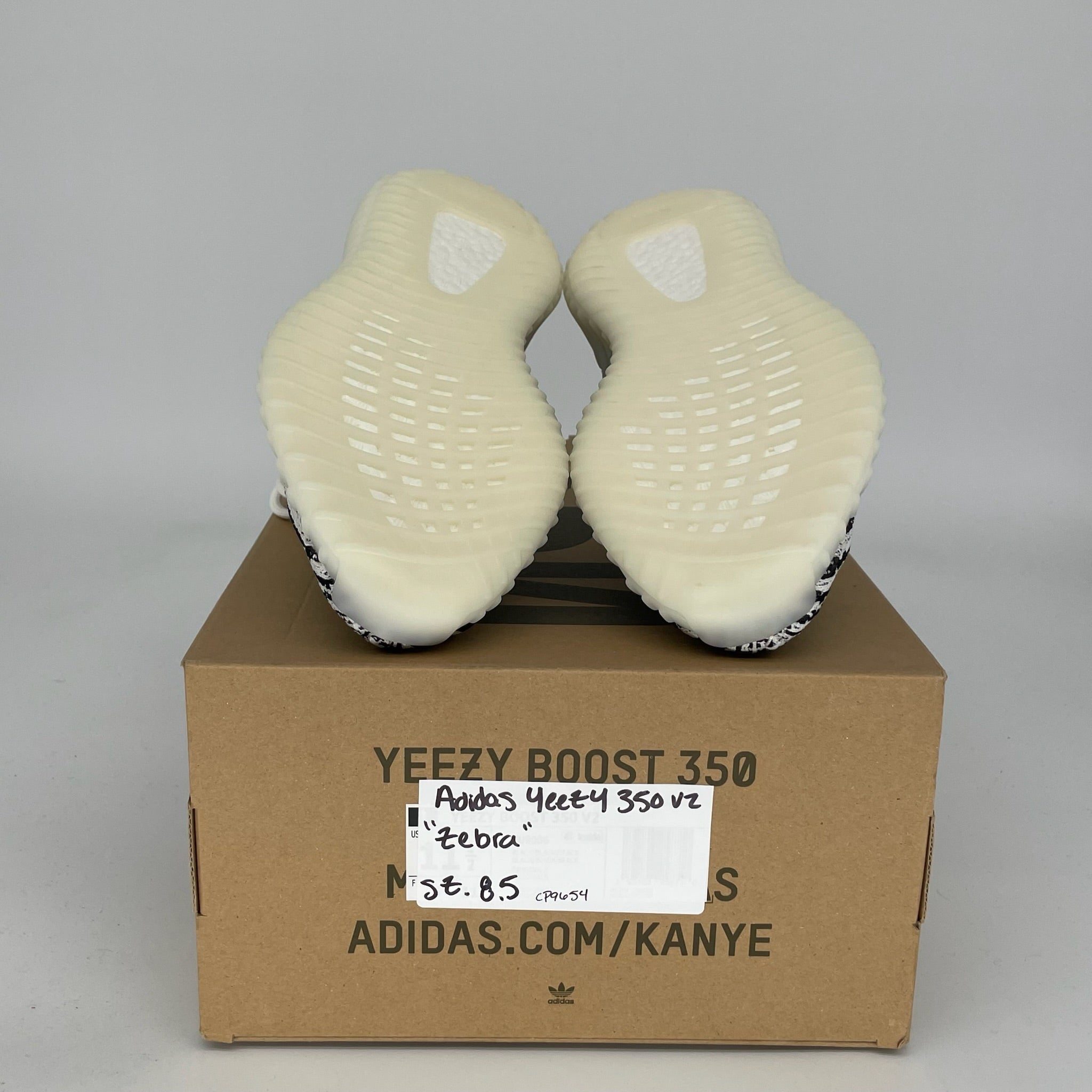 Adidas Yeezy Boost 350 V2 Zebra - Men's Running Shoes Size 8.5 (CP9654) | Comfortable Sneakers for Casual Wear, Gym & Street Fashion