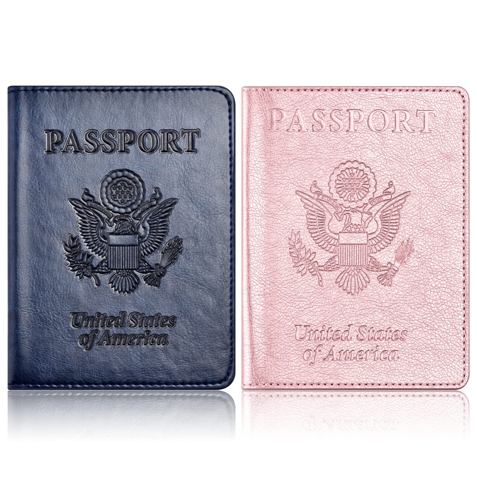 Eoehro 2-Pack RFID Blocking Passport Holder Wallet Cover - Waterproof Travel Essentials for Women & Men - Perfect for Airports, Vacations & International Trips