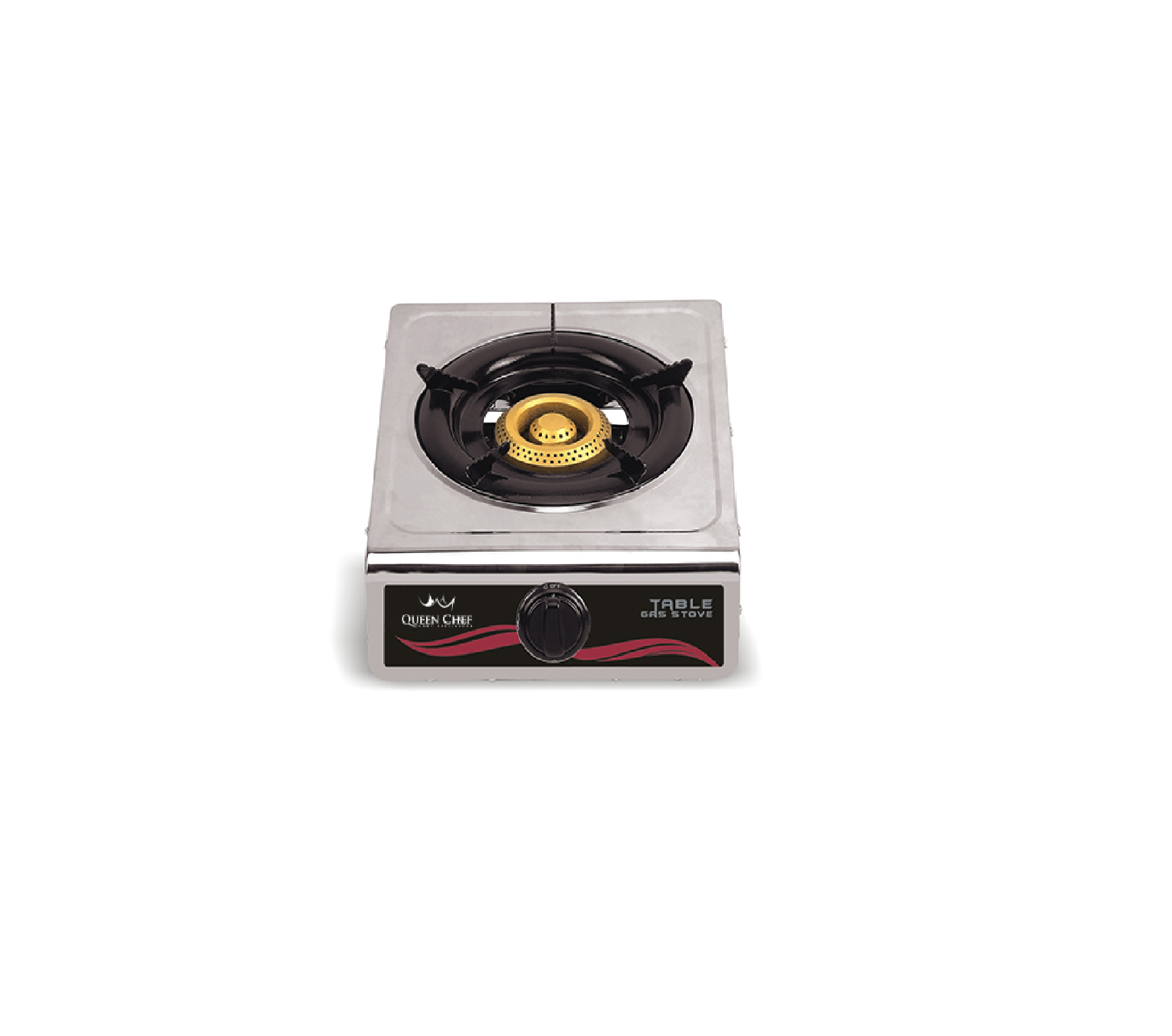 Queen Chef 1 Burner Gas Stove - Portable Single Burner for Camping, Outdoor Cooking & Home Use