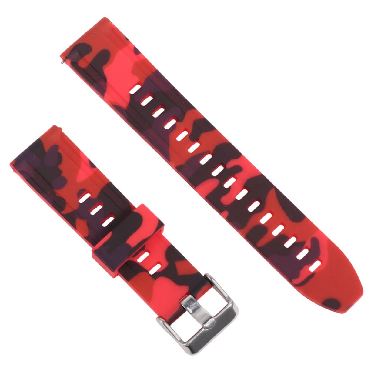 UKCOCO Camouflage Silicone Watch Band - Durable Replacement Strap for Smartwatches & Fitness Trackers - Perfect for Outdoor, Sports & Military Use