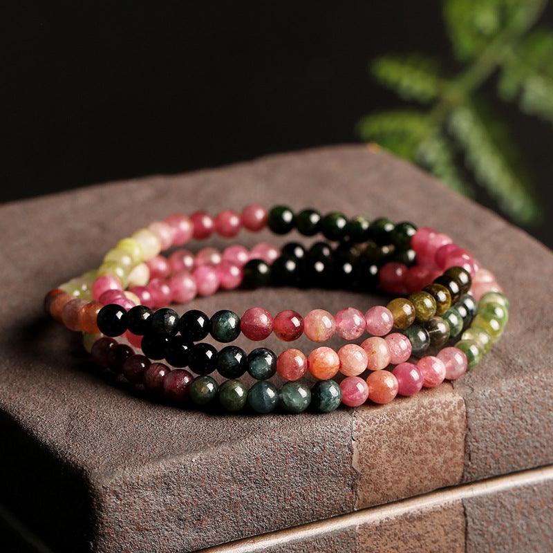 Natural Brazilian Tourmaline Buddha Bead Bracelet for Women - Healing Crystal Energy Jewelry for Meditation, Yoga & Spiritual Protection
