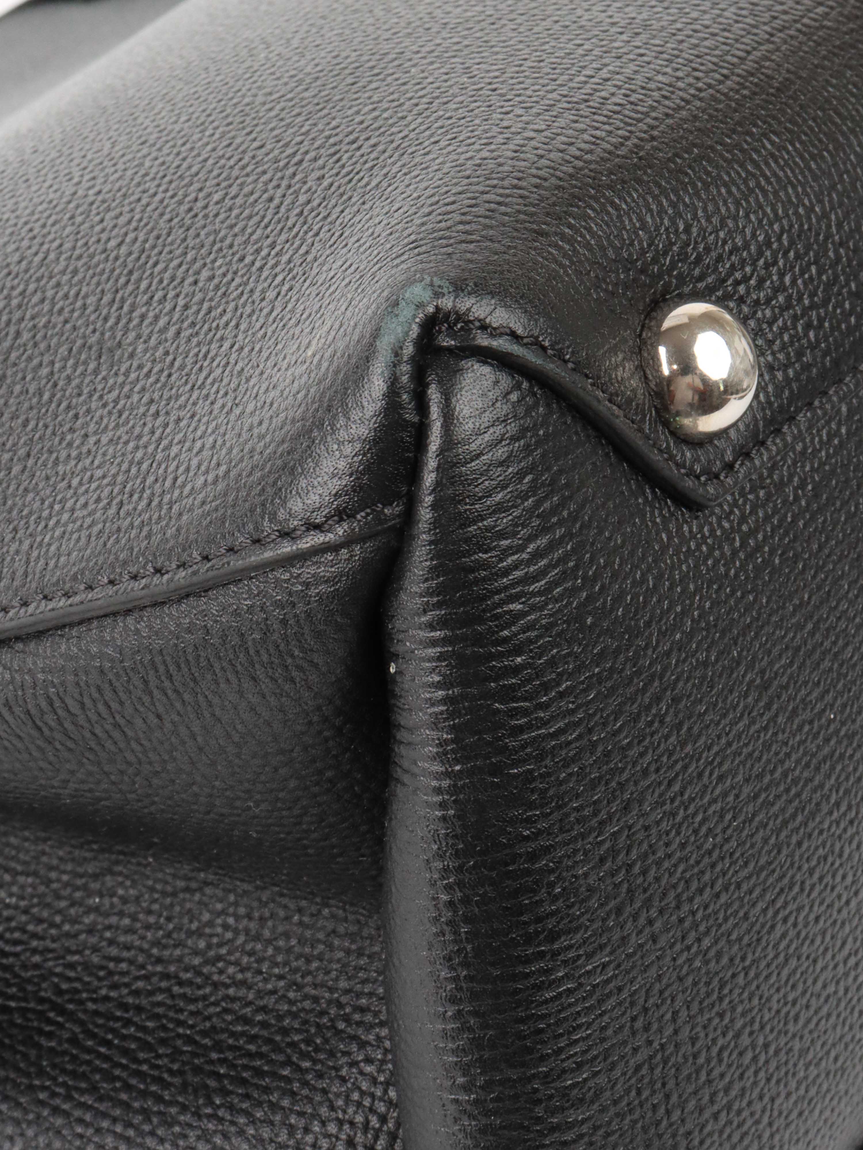 Burberry Black and Green Leather Tote Bag for Women - Luxury Designer Handbag for Work, Travel & Everyday Use