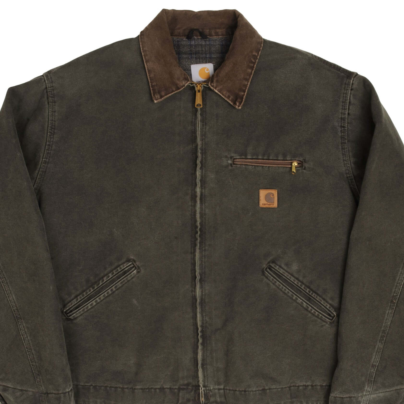 Vintage Carhartt Detroit Style Worker Jacket J97MOS XL - 1990s Made in USA - Durable Workwear for Construction, Farming & Outdoor Activities