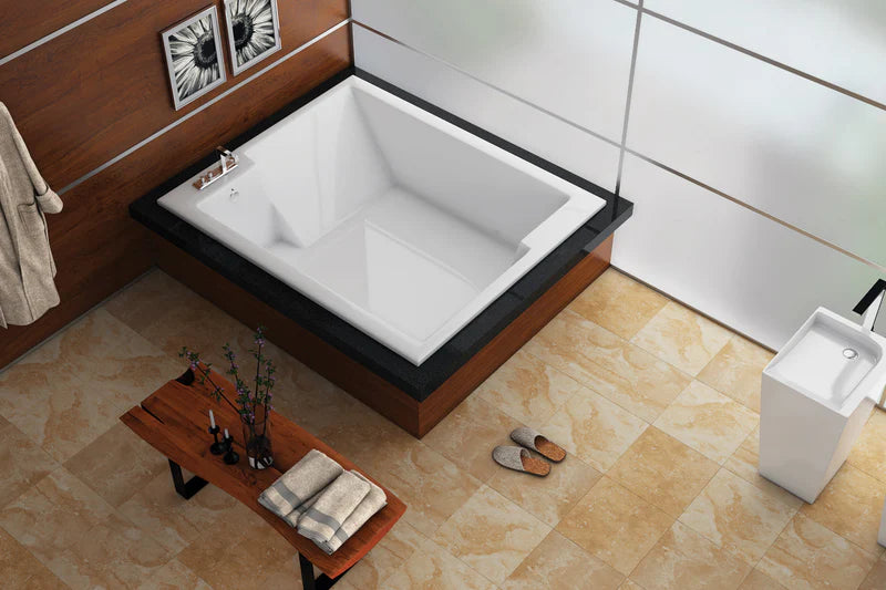 Americh CF7260PA5 WH Confidence 72 x 60 Drop-In Platinum Combo 3 Tub - Perfect for Modern Bathroom Renovations & Spa-Like Relaxation