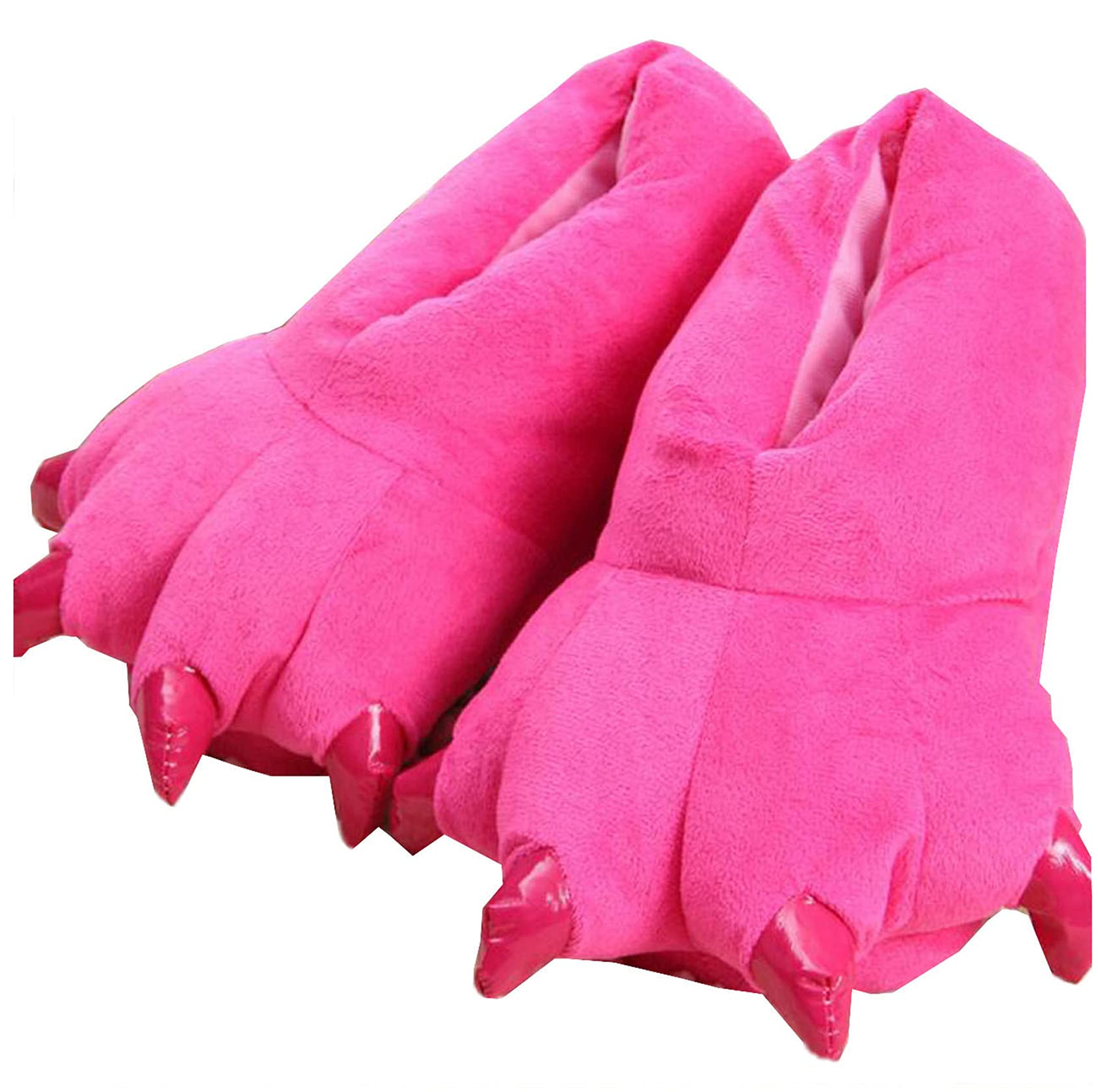 Unisex Plush Animal Paw Slippers - Fuzzy Warm House Shoes for Men & Women - Dinosaur & Claw Design Slippers - Perfect for Winter Comfort, Cosplay & Gifts