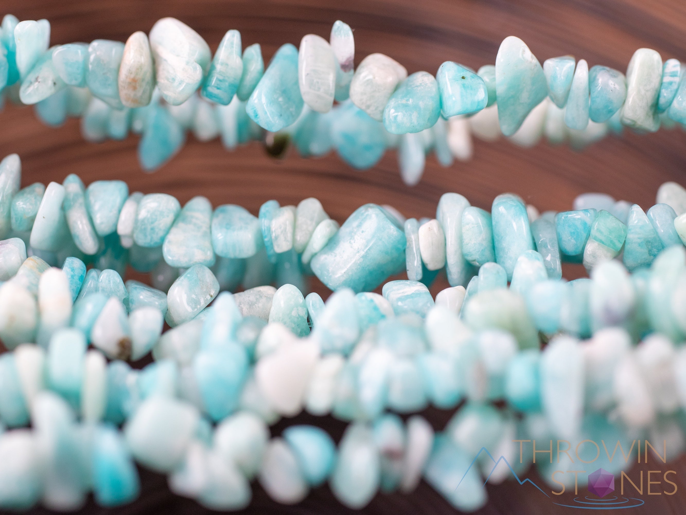 Amazonite Crystal Necklace - Natural Chip Beads Long Handmade Jewelry for Women, Healing Stone Necklace for Spiritual Energy & Chakra Balancing | Perfect for Meditation, Yoga & Boho Fashion
