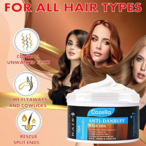 Cozella Anti-Dandruff Hair SPA Treatment with Nourishing Serum | Deep Conditioning & Hydration for Healthier Hair | All Hair Types | Perfect for Dry, Damaged & Itchy Scalp Care at Home