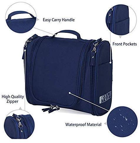 Waterproof Travel Toiletry Bag for Women & Men - Makeup & Shaving Organizer for Vacations & Business Trips