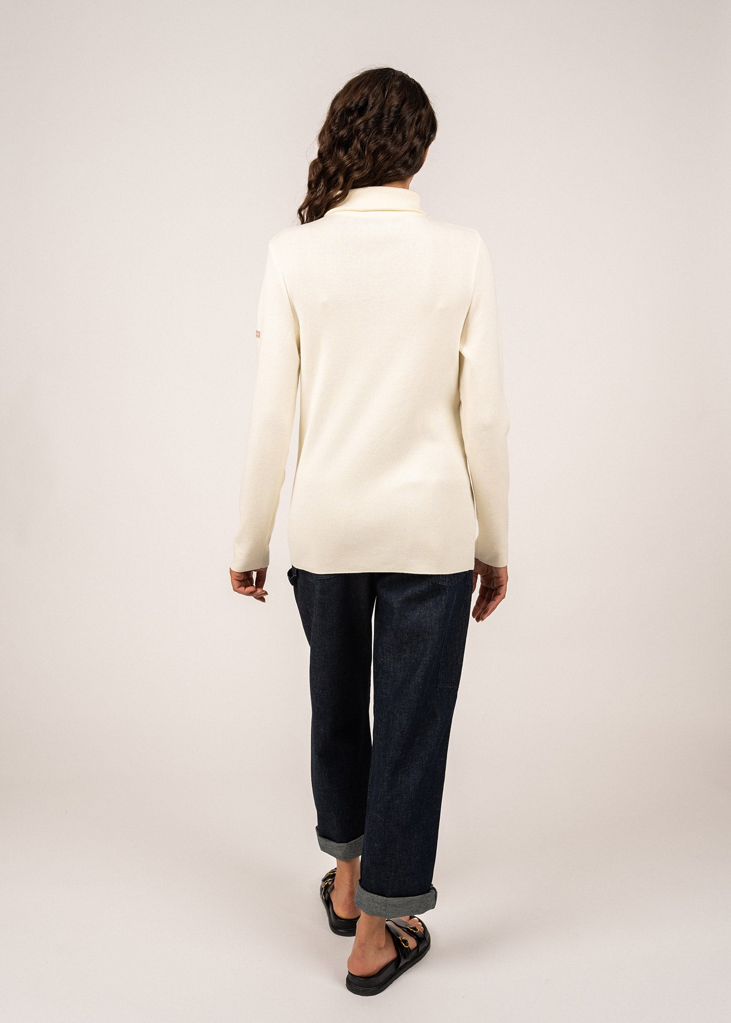 Women's Cotton Trucker Sweater - Soft Comfortable Cardigan with Front Pockets (Ivory) | Perfect for Casual Outfits, Layering in Fall & Winter, and Outdoor Activities
