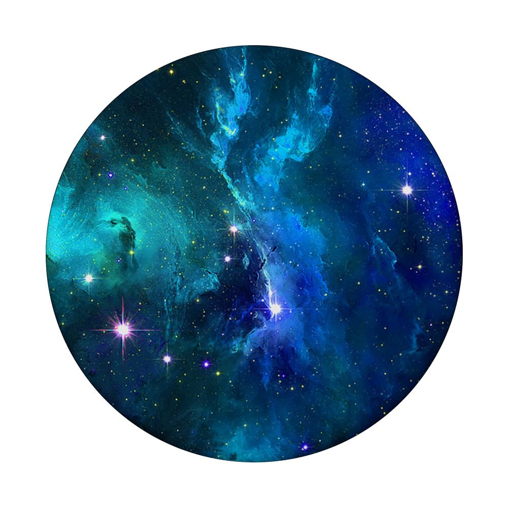Blue Galaxy PopSocket - Cool Jade Blue Phone Grip & Stand for Smartphones - Perfect for Gaming, Selfies, and Hands-Free Use