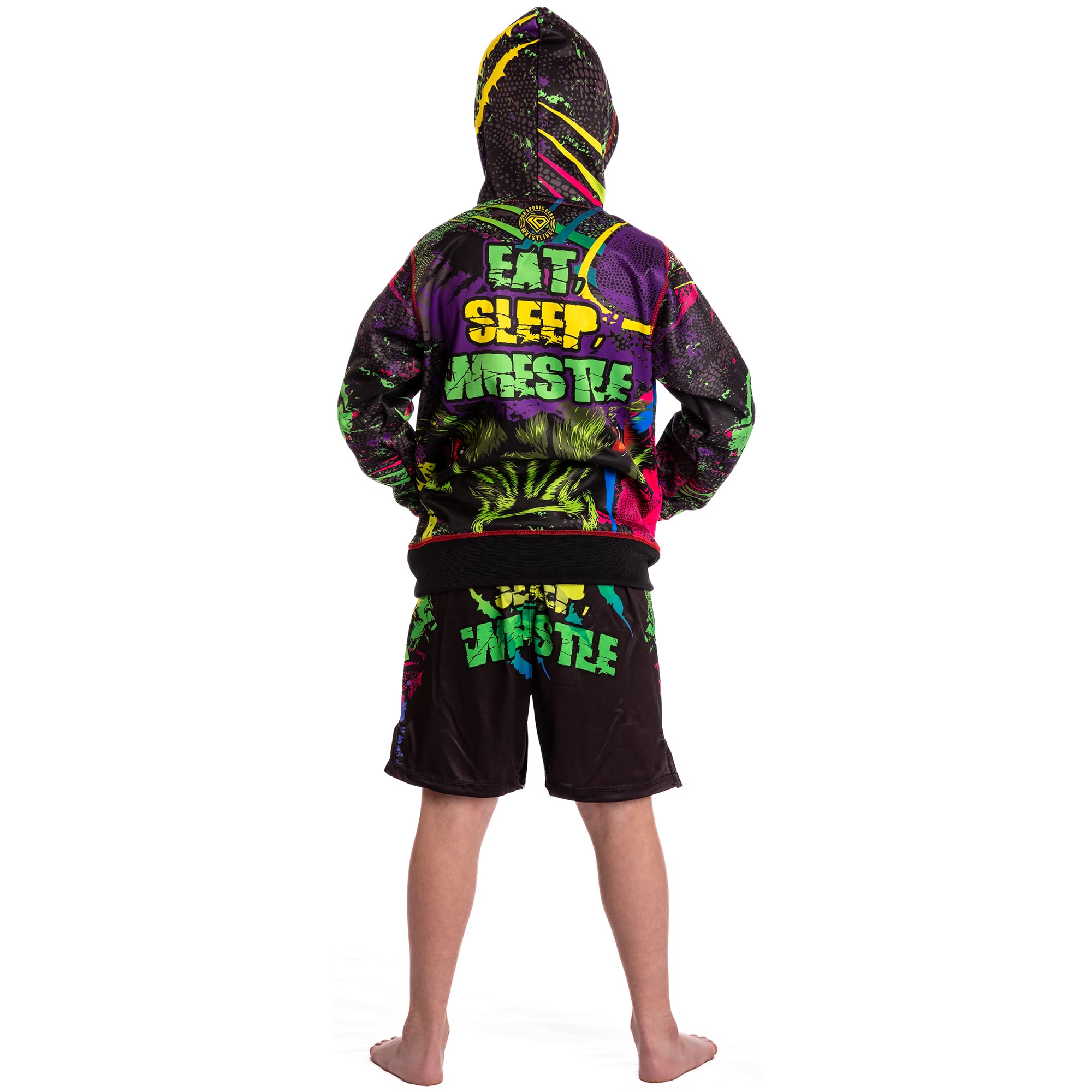 Youth Small Wrestling Kit - Singlet, Hoodie & Shorts Set for Training & Competition | Release the Beast Design | Perfect for Matches, Practice & Gym