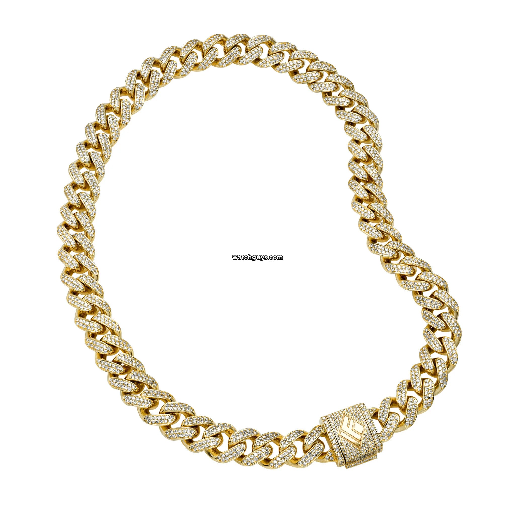 21 Carat 14K Yellow Gold Diamond Cuban Link Chain for Men - Luxury Hip Hop Jewelry for Parties, Gifts & Special Occasions