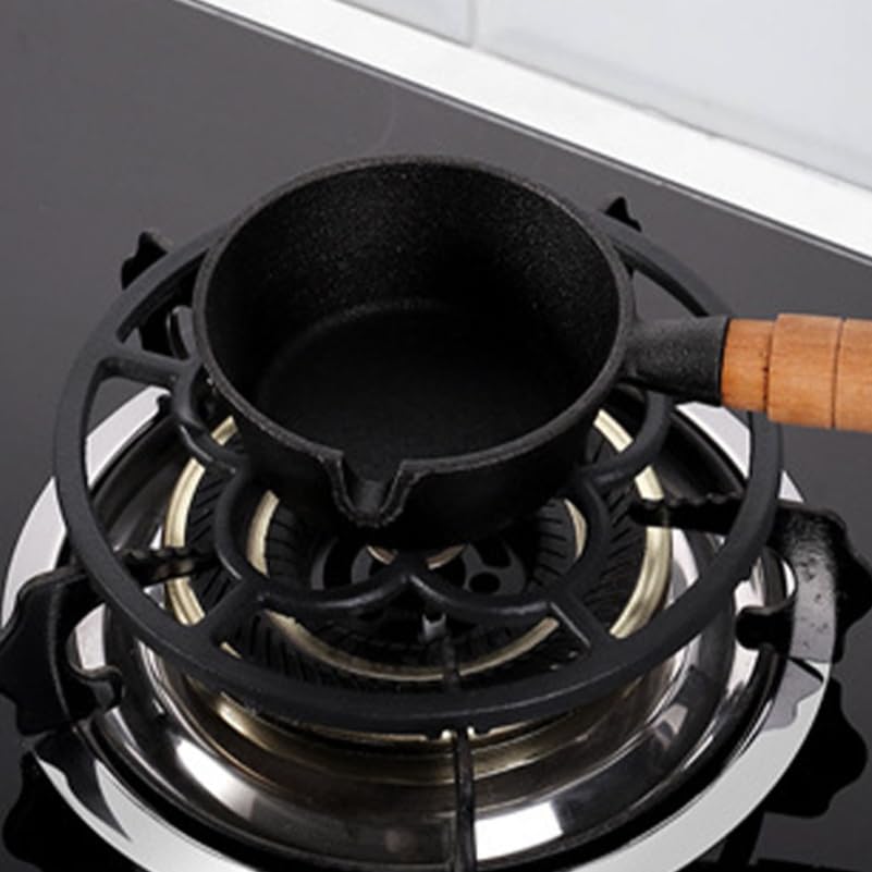 Cast Iron Gas Stove Cooker Ring Reducer - Heavy Duty Wok Ring for Kitchen Gas Stovetop, Compatible with Espresso Maker & Coffee Pot - Perfect for Asian Cooking, Camping & Outdoor Use