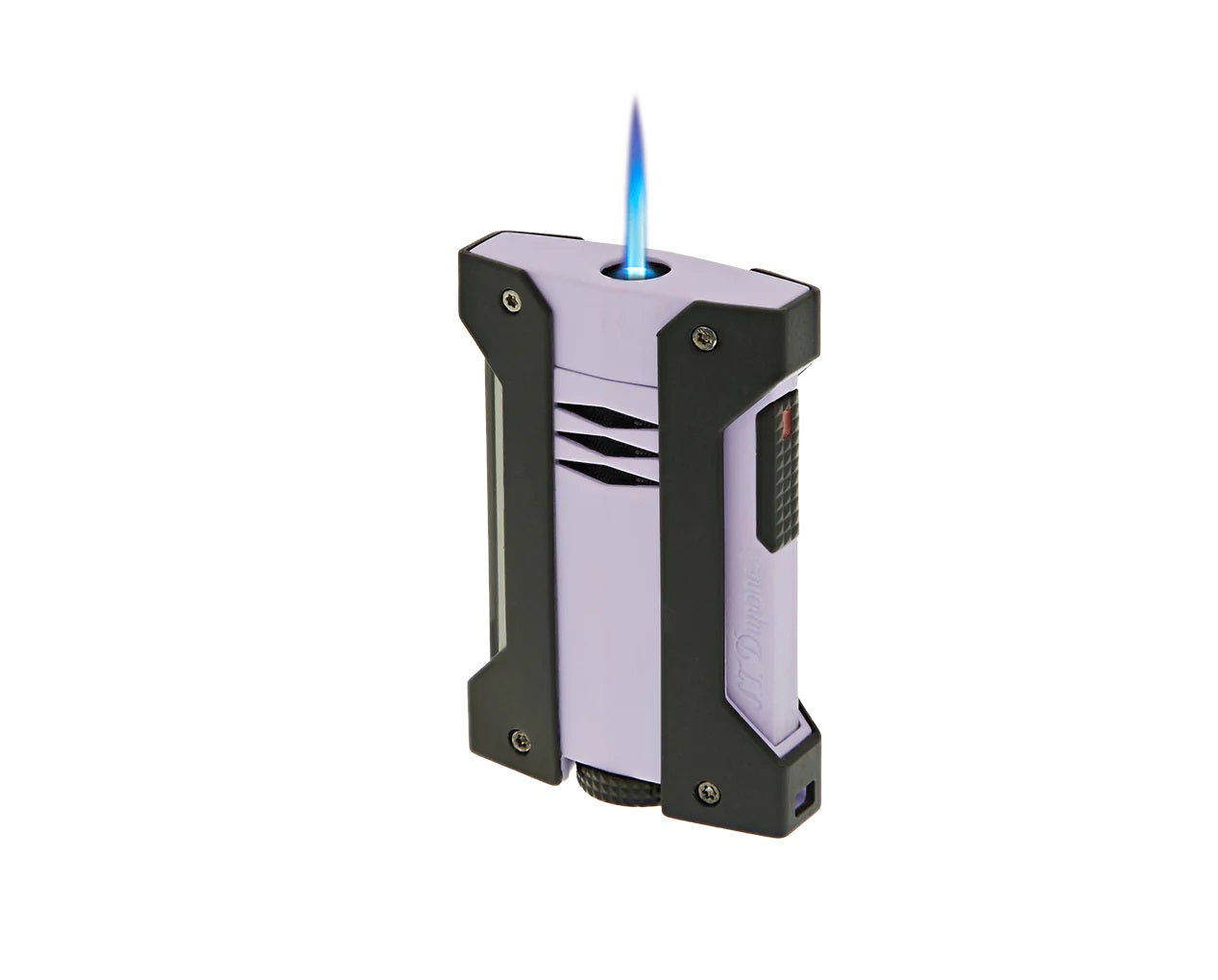 S.T. Dupont Defi Extreme Matte Black & Purple Single Torch Lighter - Premium Windproof Butane Lighter for Cigars, Candles & Outdoor Use