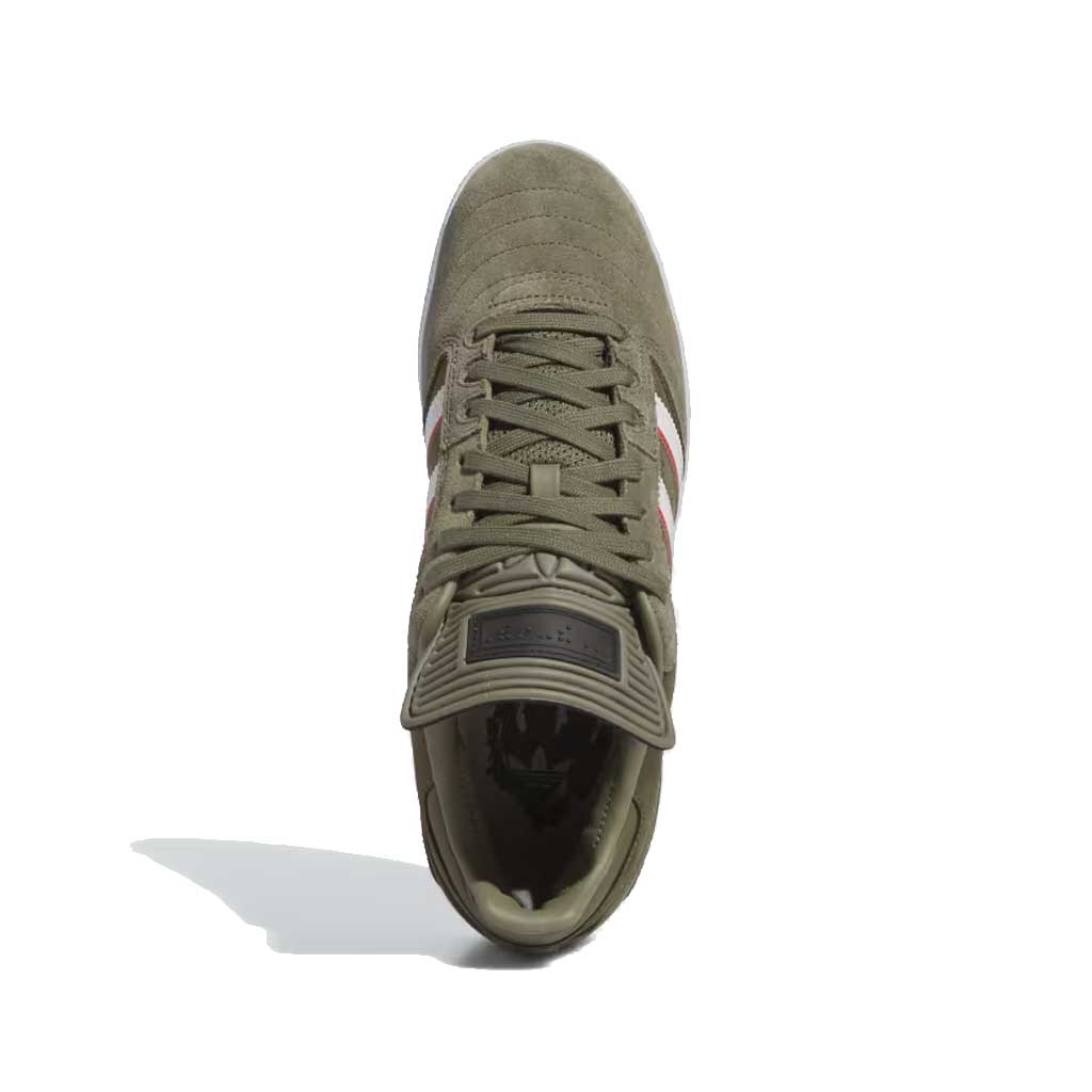 Adidas x Dan Mancina Busenitz Skateboarding Shoes - Olive Strata/Red/Cloud White | High-Performance Sneakers for Street Skating & Urban Fashion