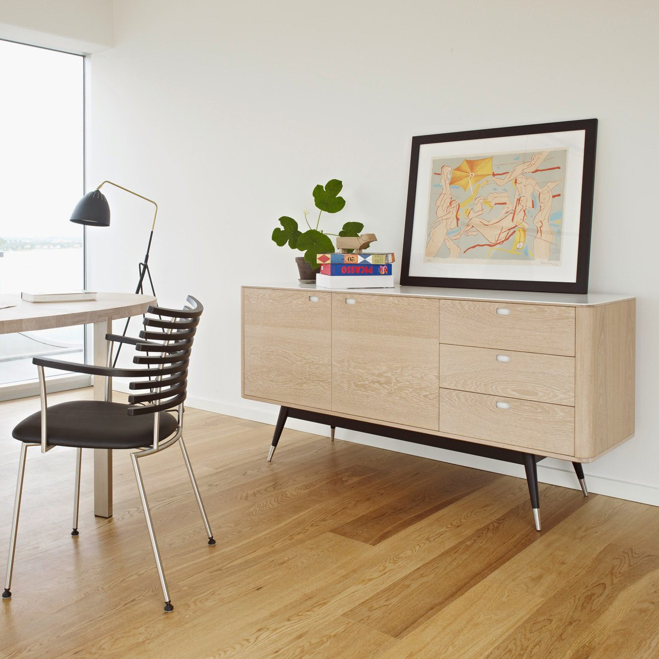 AK2630 Modern Sideboard Cabinet with Storage - Stylish Buffet for Dining Room, Living Room & Entryway - Perfect for Organizing Dishes, Linens & Home Decor