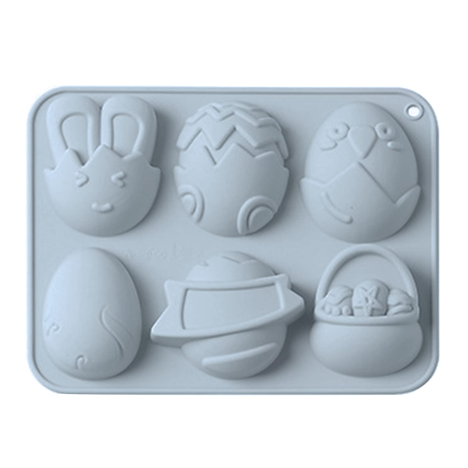 6 Grids Silicone Baking Mold - Adorable Cartoon Egg Bunny Pattern for DIY Desserts, Cupcakes & Chocolates | Perfect for Easter, Birthday Parties & Home Baking Supplies