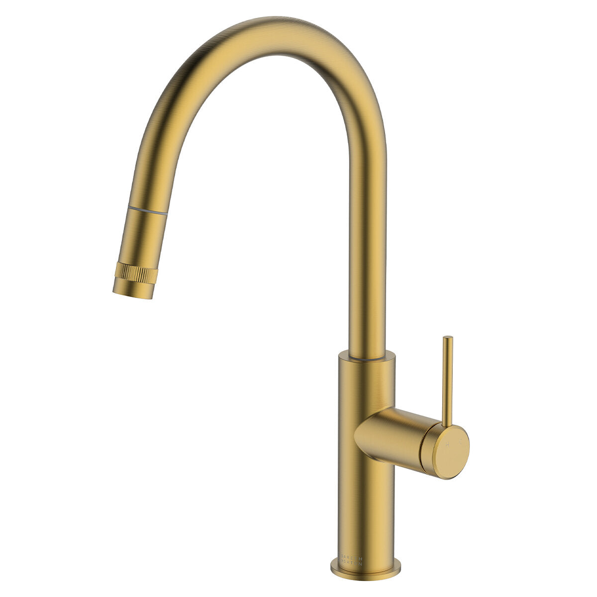 Gareth Ashton Poco Pull-Out Kitchen Faucet in Brushed Brass - 6K1 BB - Modern Single Handle Sink Mixer for Home & Restaurant Use