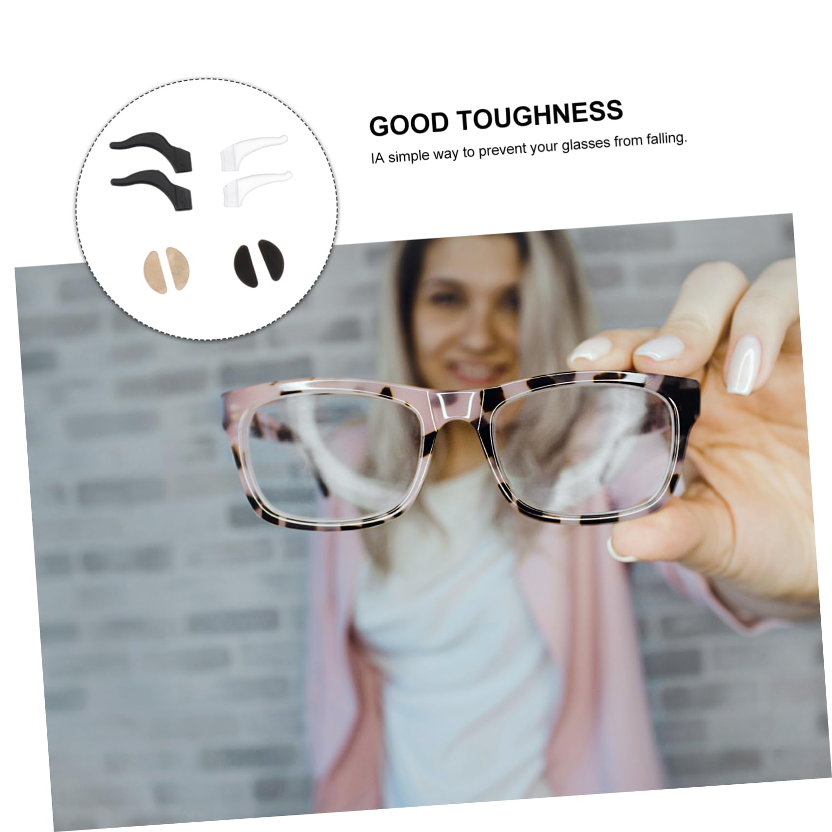 Beaupretty 3 Pairs Non-Slip Glasses Grips for Men - Comfortable Silicone Nose Pads with Air Chamber Foam - Trendy Eyewear Accessories for Reading, Working & Daily Use