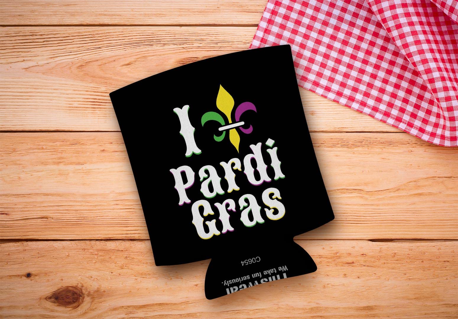 48-Pack Mardi Gras Drink Can Coolers with Fleur-de-Lis Design - Insulated Beer Koozies for Pardi Gras Parties, Festivals & Outdoor Events