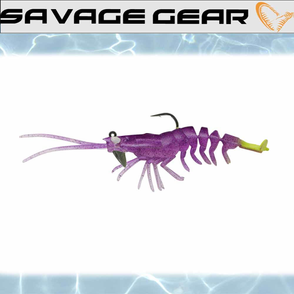 Savage Gear 3D Shrimp RTF 5-Inch Fishing Lures - 2 Pack for Saltwater and Freshwater Bass Fishing | Realistic Shrimp Bait for Kayak, Boat, and Shore Fishing