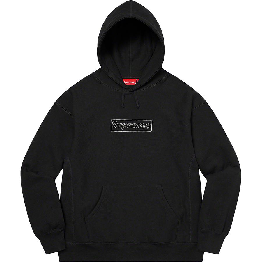 SUPREME 21SS KAWS CHALK LOGO HOODED SWEATSHIRT - Men's Streetwear Hoodie for Urban Fashion & Casual Wear