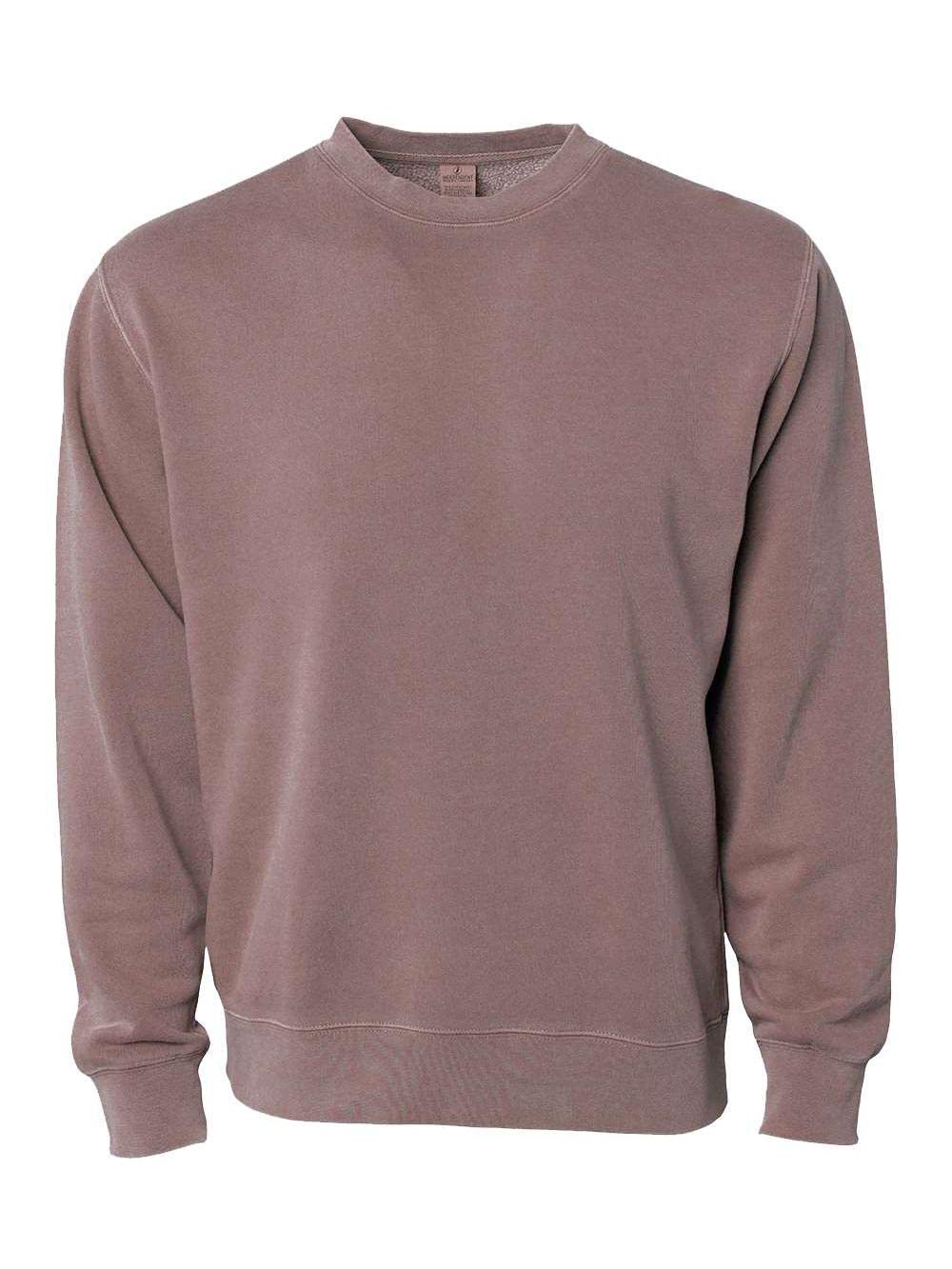 Independent Trading Co. Premium Midweight Pigment-Dyed Crewneck Sweatshirt - Soft Cotton Blend Pullover for Men & Women - PRM3500-3XL in Pigment Clay - Perfect for Casual Wear, Lounge & Outdoor Activities